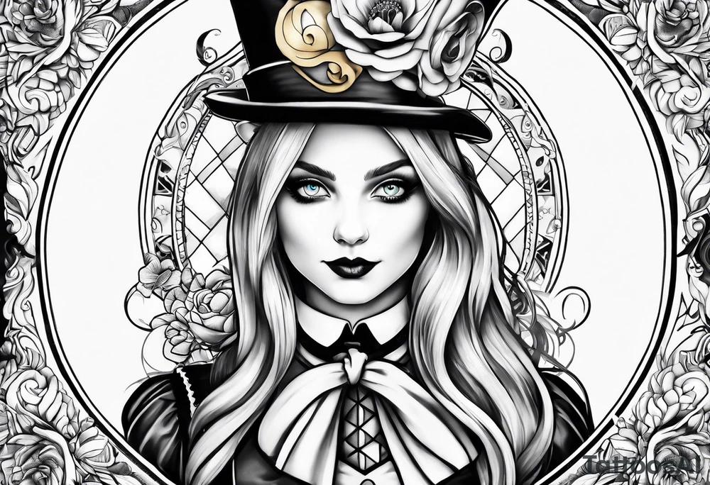 Alice in wonderland tattoo idea