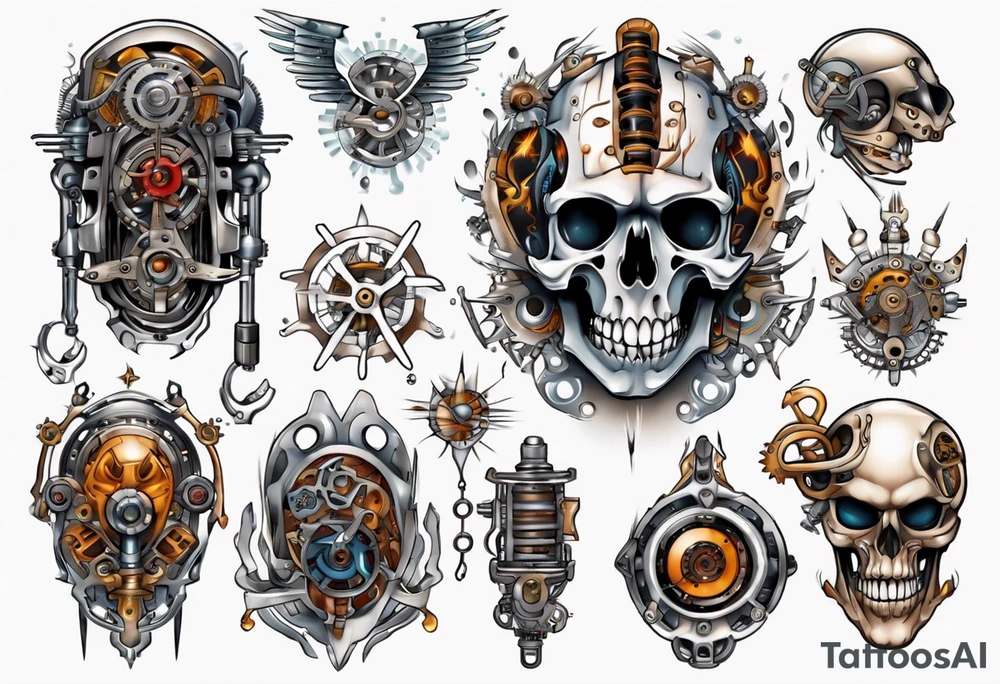mechanical tattoo idea