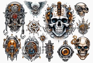 mechanical tattoo idea