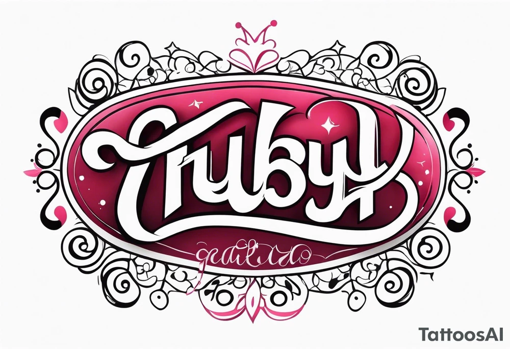 Generate a girly tattoo with the name of: Ruby tattoo idea Generate a girly tattoo with the name of: Ruby tattoo idea