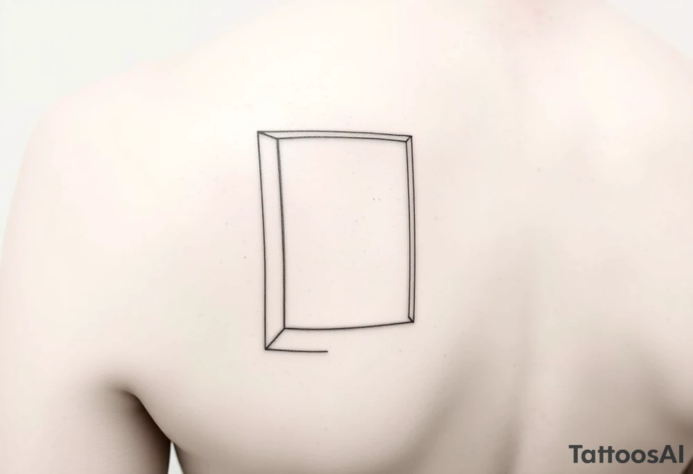 I want a minimal architectural fragment.
One consistent line weight, no shading, no symbolism.
A partial frame with internal parallel lines, open edges, and visible negative space.
on forearm, medium size
Base geometry
A partial rectangular frame, not closed.
Two long parallel vertical lines
One short horizontal line connecting them near the top
Bottom left open
It reads as architectural, not symbolic
Internal system
Inside the frame:
4–7 vertical parallel lines
Uneven spacing (measured irregularity)
One line slightly interrupted or offset tattoo idea