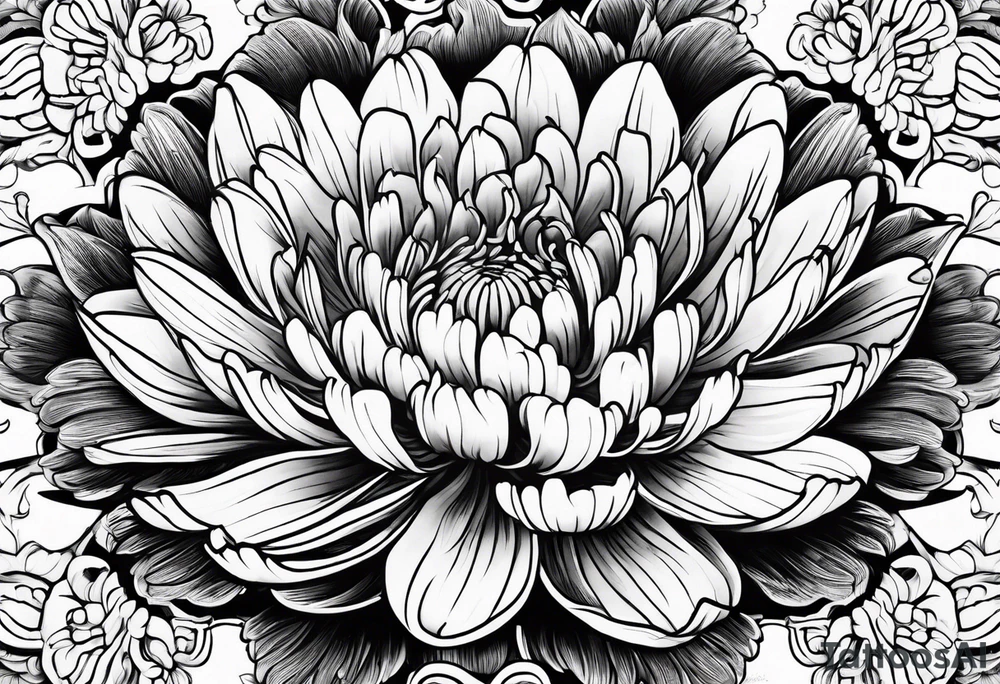 single chrysanthemum flower tattoo idea