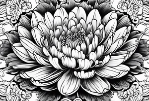 single chrysanthemum flower tattoo idea