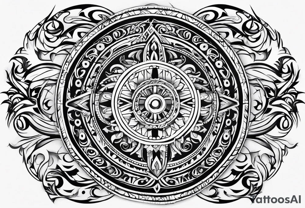 Tribal with number 41 tattoo idea