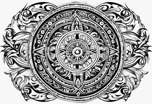 Tribal with number 41 tattoo idea