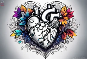 AI Tech heart and mind tattoo idea
