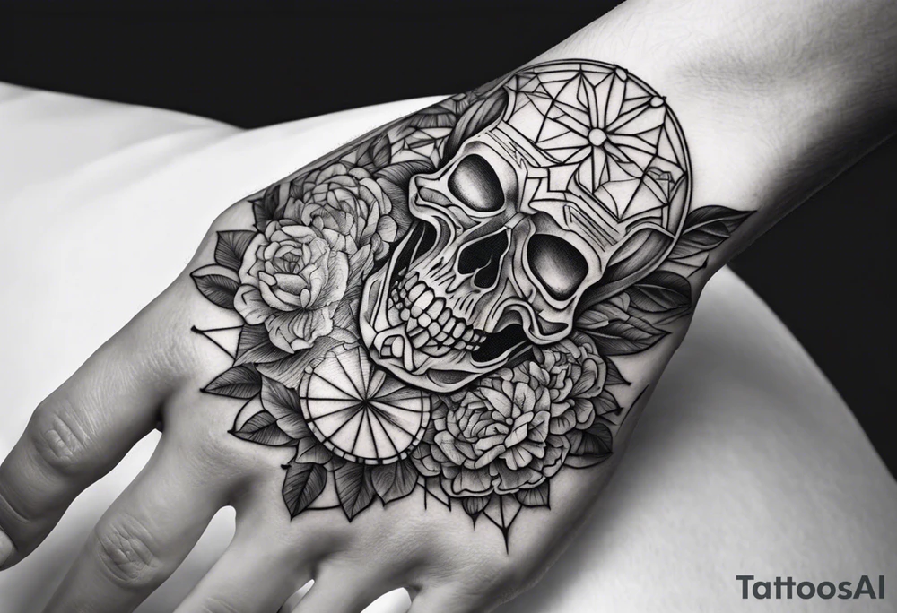 Skeleton of a hand tattoo idea