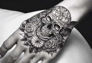 Skeleton of a hand tattoo idea