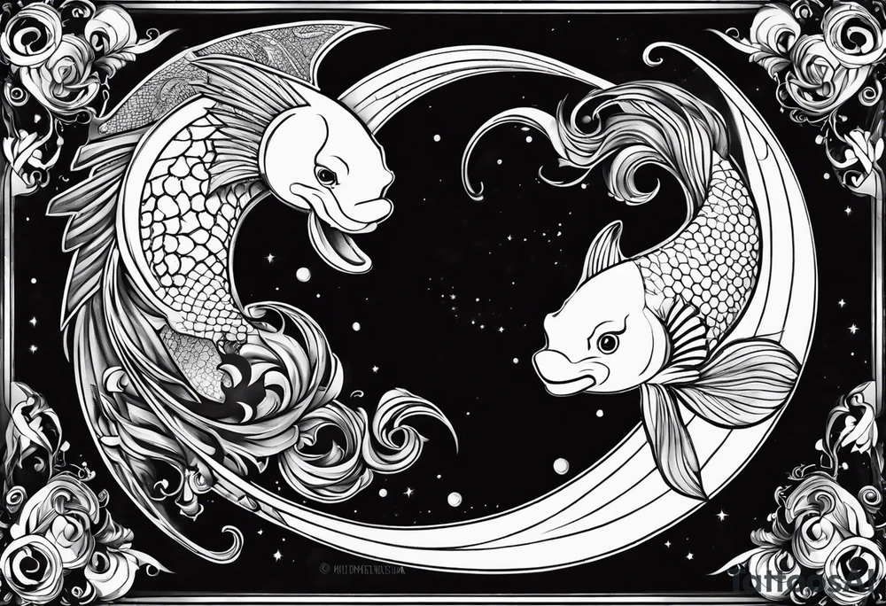 masculine pisces with yin and yang tattoo idea tattoo idea