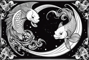 masculine pisces with yin and yang tattoo idea tattoo idea