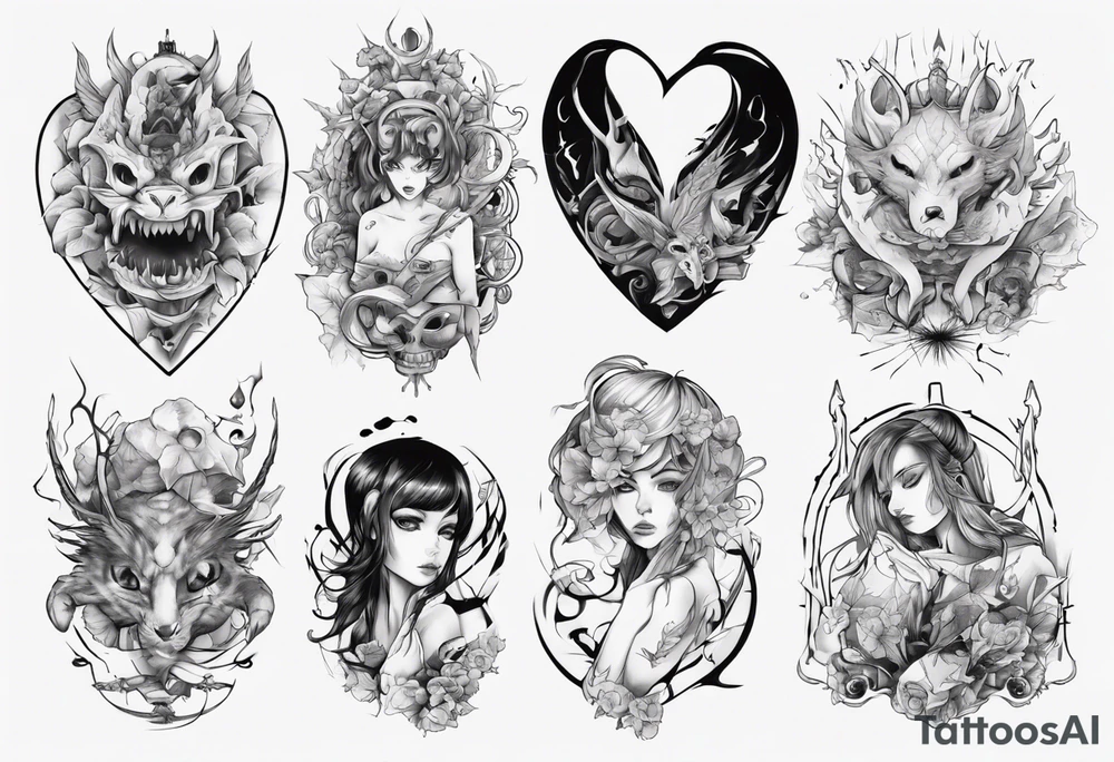 Love for anime tattoo idea