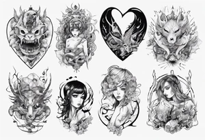 Love for anime tattoo idea