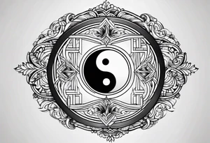 yin and yang tattoo idea