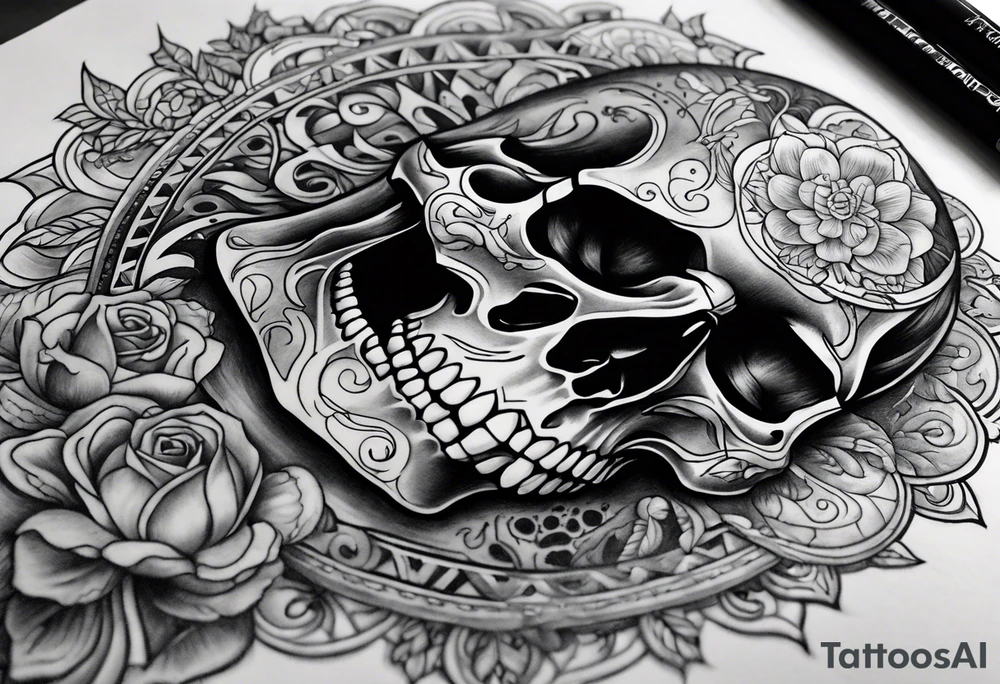 Surviving near death experience momento mori tattoo idea