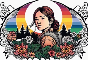 Last of Us firefly tattoo that incorporates Pride colors. I do not want any characters in this tattoo. tattoo idea