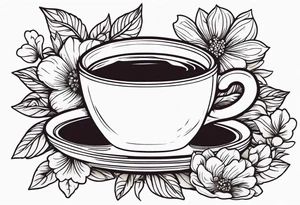coffee
old school vintage simple traditional design surrounded by vintage flowers


bold color simple tattoo idea