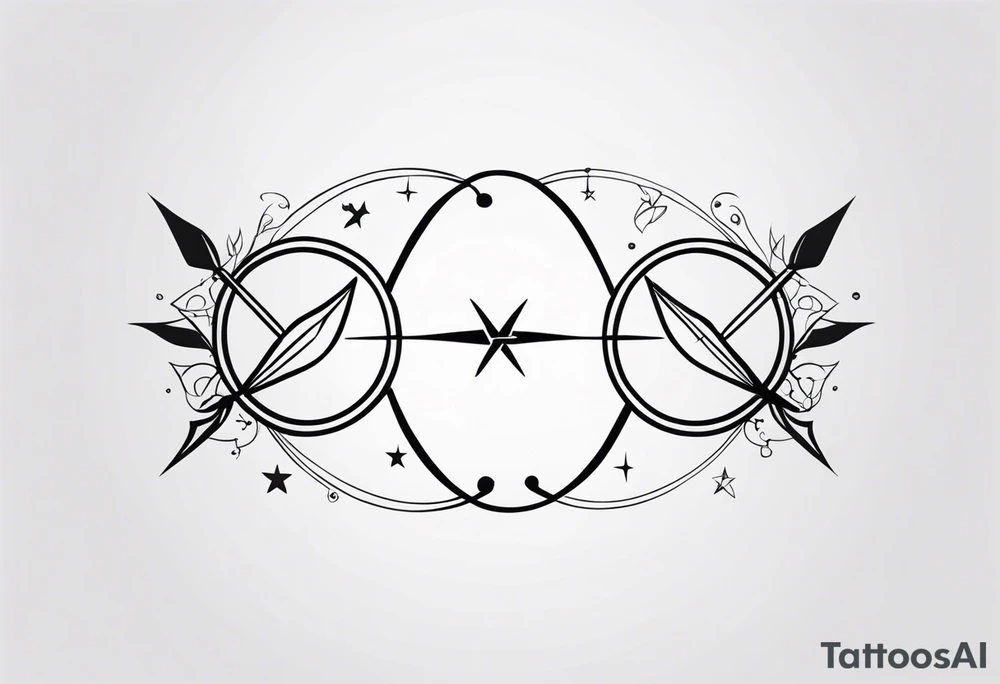 pisces and sagittarius tattoo idea