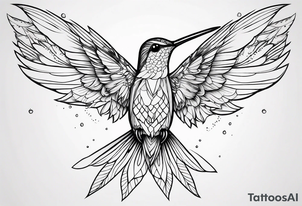 hummingbird tattoo idea