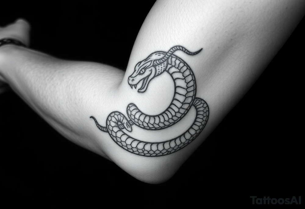 mystical snake wrapped around tattoo idea