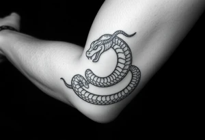 mystical snake wrapped around tattoo idea
