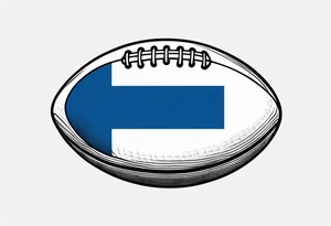 Rugby ball with Finland flag tattoo idea