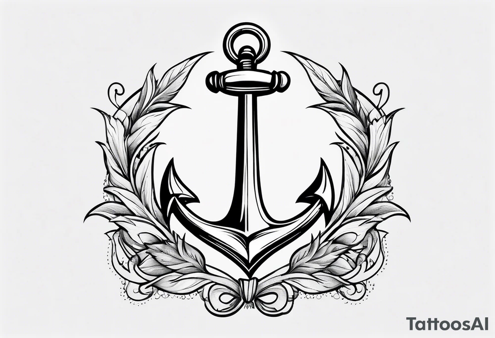 Simple anchor tattoo idea