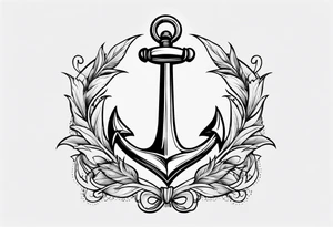 Simple anchor tattoo idea
