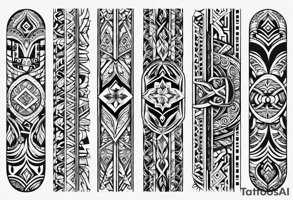 tribal patterns and flowers for forearm tattoo idea