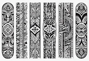 tribal patterns and flowers for forearm tattoo idea