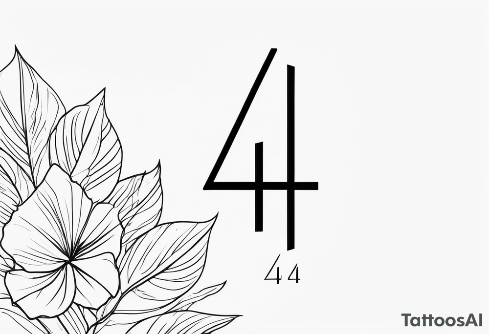 number 4 tattoo idea