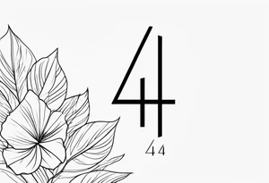number 4 tattoo idea