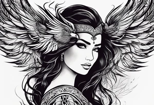 Like a phoenix rising from ashes, a woman who's has been through pain and now finding her strength tattoo idea