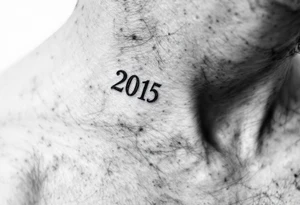 A bold black Roman numeral date across the collarbone, symbolizing a life-changing moment. tattoo idea
