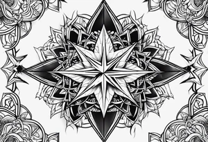 outline drawing of a star tattoo idea