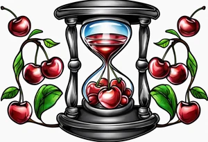 Cherry hourglass tattoo idea