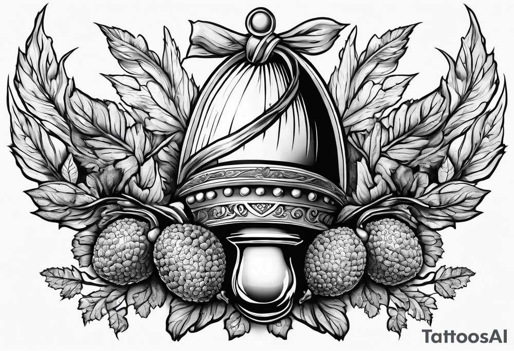 Acorn being carried by angel tattoo idea