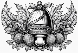 Acorn being carried by angel tattoo idea