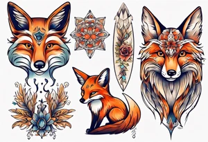 Eule gemischt mit fuchs tattoo idea