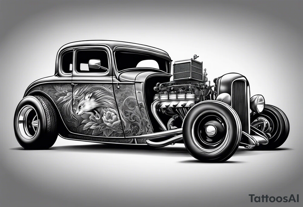 Rat rod tattoo idea