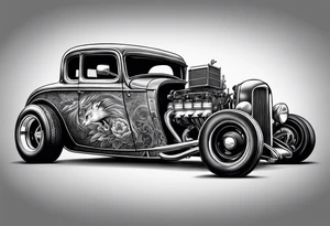 Rat rod tattoo idea