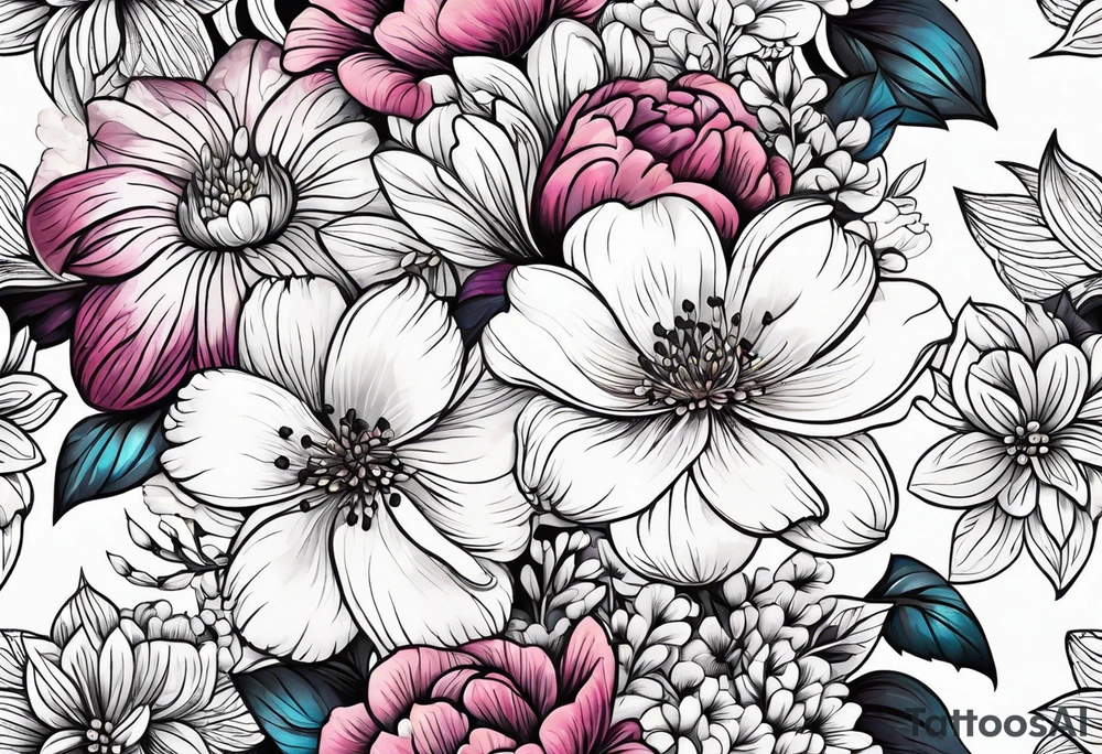 FLORAL PATTERN, SEEMLESS tattoo idea