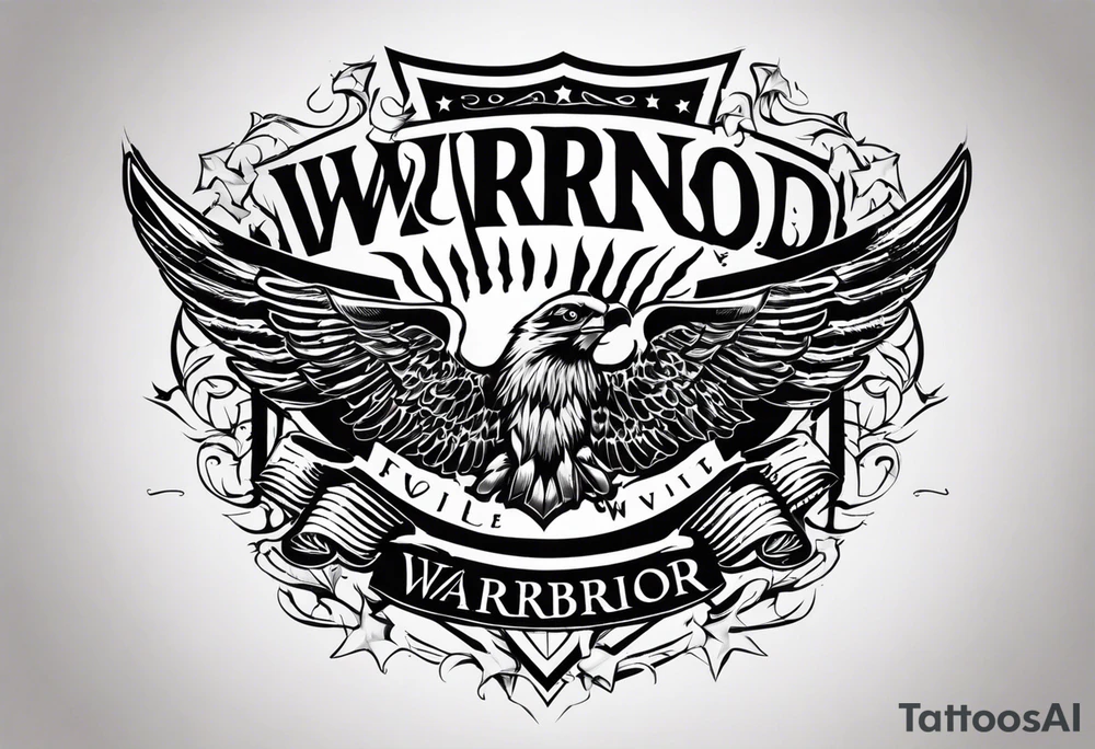 Wounded warrior tattoo idea
