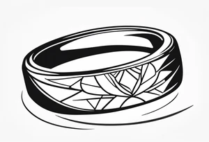 Wedding ring tattoo for man tattoo idea