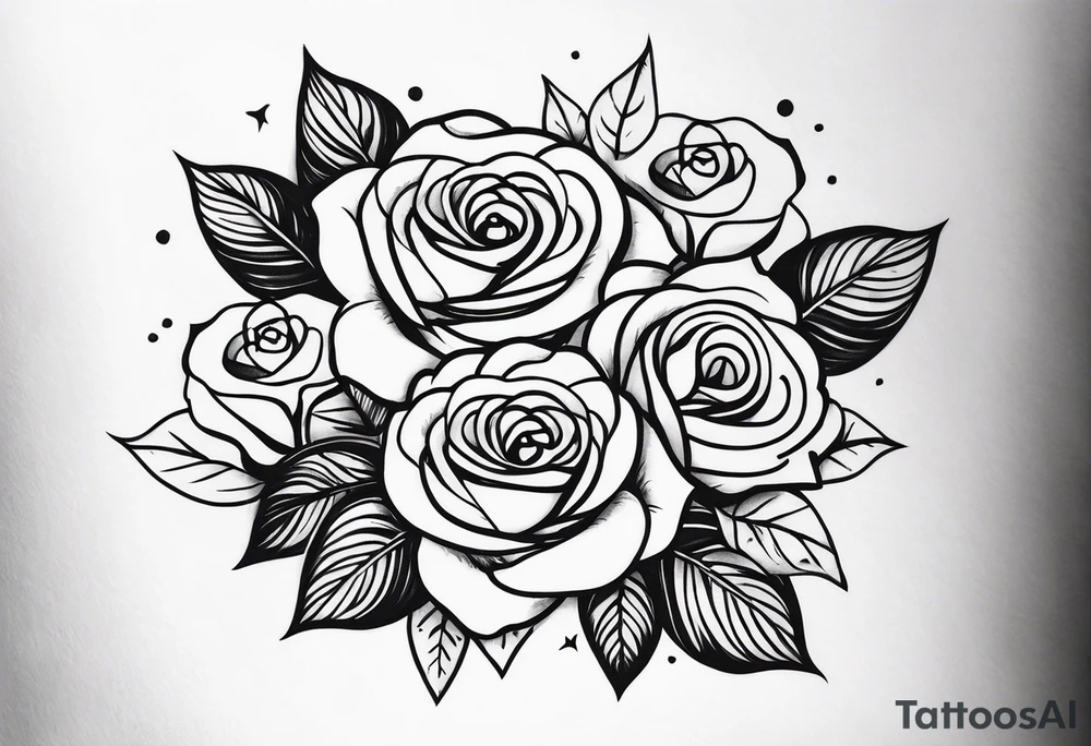 Arm sleeve roses tattoo idea