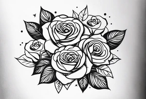 Arm sleeve roses tattoo idea