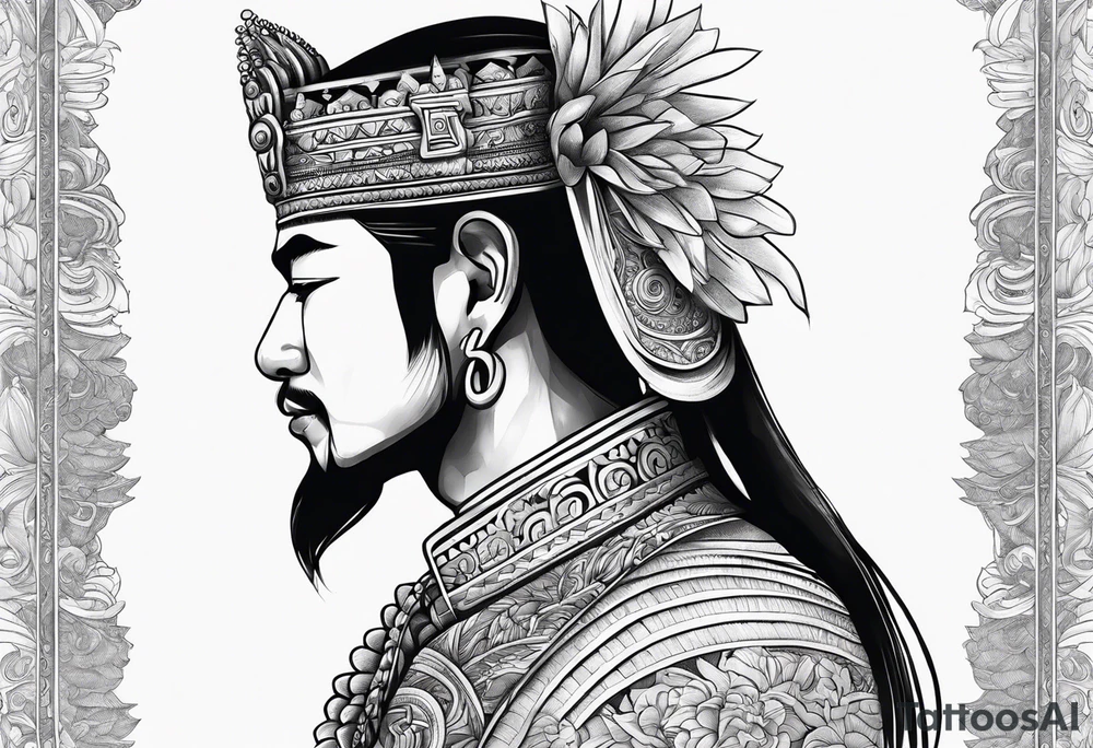 Balanise Barong side view tattoo idea