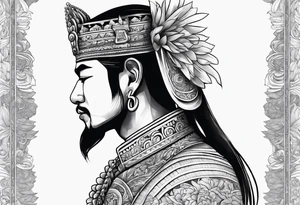 Balanise Barong side view tattoo idea