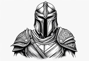 Faceless Spartan warrior tattoo idea