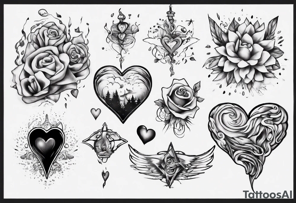 Mind and heart floating away tattoo idea