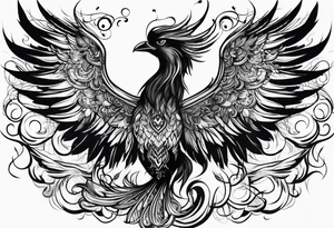 Phoenix with ink tattoo idea